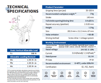 Pince robotique électrique adaptative DH Robotics AG-105-145, 35-105N, longue course, Plug & Play, en aluminium, pour l'automatisation des cobots, 2KG