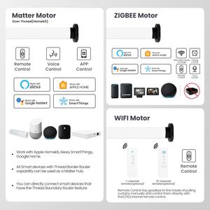 Persianas Enrollables Motorizadas Inteligentes Automáticas, Compatibles con Zigbee, Alexa, Tuya, Wifi, Google Matter, Eléctricas, <span class=keywords><strong>Sin</strong></span> Perforación, para Ventanas - Product Image 2