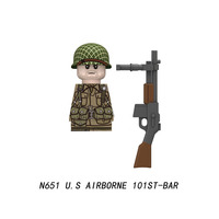 Figuras de Soldados Militares de la Segunda Guerra Mundial, Mini Figuras de Soldados Estadounidenses, Británicos e Italianos, Juguetes para Niños, Bloques de Construcción, Regalo para Niños y Niñas