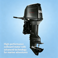 Moteur hors-bord à essence 4 temps 55 CV, moteur à faible consommation de carburant pour bateaux de pêche commerciaux de 10 à 16 m et navigation continue