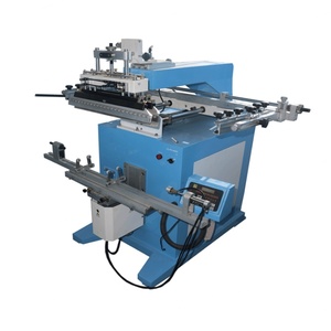 Machine d'impression sérigraphique pneumatique semi-automatique pour tiges de cannes à pêche longues, imprimante à écran utilisée pour l'impression d'étiquettes - Product Image 1