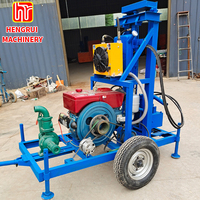 Petite machine de forage de puits d'eau portative diesel hydraulique de haute qualité de 200 mètres à vendre
