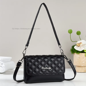 Newest Wholesale Lady Mobile Phone Bags for Rhombus Embroidery Zipper <b>Chain</b> Women's Single-Shoulder Crossbody <b>Handbags</b> - Product Image 3