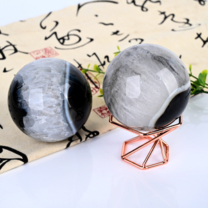 High Quality Spirit <b>Crystal</b> <b>Ball</b> Crafts Black Onyx Sphere for Meditation - Product Image 5