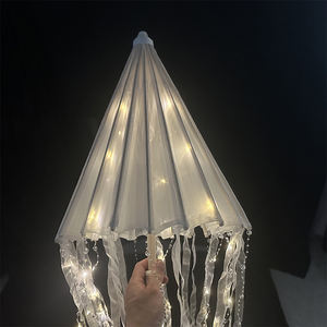 Paraguas de papel engrasado de hilo japonés chino LED sombrilla de encaje de princesa paraguas chino japonés Cosplay accesorios de fiesta de <span class=keywords><strong>Drama</strong></span> - Product Image 6