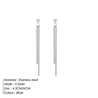 Boucles d'oreilles pendantes minimalistes Gaovo à longue chaîne et pompon, en acier inoxydable plaqué or, motif Popcorn, pour femme, usage quotidien