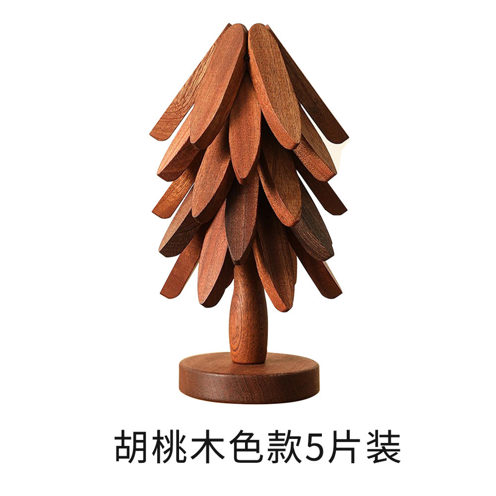 ฐานห้าชิ้นสีวอลนัท