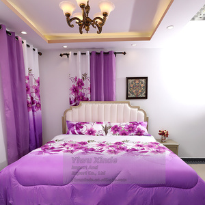 Juego de cama de edredón de 8 piezas tamaño King estilo americano 2025 con patrón impreso cortinas a juego poliéster relleno en Stock - Product Image 4
