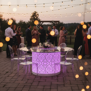 <strong>Mesa</strong> De Banquete Para Eventos Y <strong>Bodas</strong> &amp; Led Light up 6ft Table Round Wedding Banquet Tables and Chairs - Product Image 2