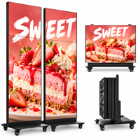 Layar LED Lipat Digital GOB Dua Sisi Tiga LED, Dapat Dilipat Dua dan Empat Kali, untuk Poster Lipat