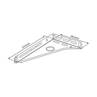 Support triangulaire de type A pour installation de porte de garage, plaque de montage d'angle en acier galvanisé pour rail et roulement, 279,5x184,5mm