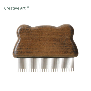 工厂批发跳蚤梳子猫狗刷宠物脱毛梳子长短不锈钢齿去毛 - Product Image 2