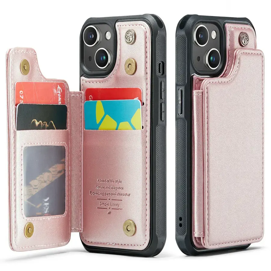 Custom PU Leather Magnetic Wallet Cell Phone Case For IPhone X/XS/12/13/14 With Super Fiber Inside