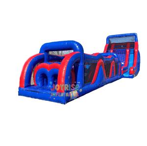 Pista de Obstáculos Inflable Comercial de PVC Vinílico, Pista de Obstáculos Inflable Larga con Tobogán para Eventos - Product Image 4