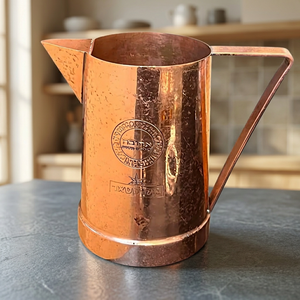 Pichet en cuivre style vintage 1000-1500 ml – Carafe métallique durable pour boissons - Product Image 1
