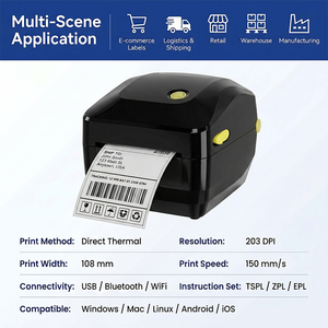 <span class=keywords><strong>Imprimante</strong></span> d'étiquettes thermique 4x6 pour codes-barres et reçus - Product Image 3