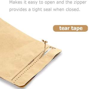 <span class=keywords><strong>Bolsas</strong></span> de Café de Papel Kraft con Cierre Ziplock y Válvula, de Fondo Plano, de Alta Calidad, al por Mayor, 500g 1kg - Product Image 6
