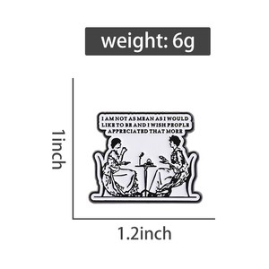 Non sono così cattivo come vorrei essere una spilla smaltata, vorrei che la gente apprezzasse più regali di gioielli con spilla in metallo - Product Image 6