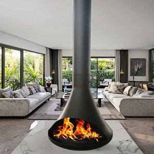 Chimenea Suspendida <span class=keywords><strong>de</strong></span> Acero Modelo Italiano <span class=keywords><strong>de</strong></span> Diseño Moderno Warmfire, <span class=keywords><strong>de</strong></span> Alta Calidad, 7.5kw, Estufa <span class=keywords><strong>de</strong></span> <span class=keywords><strong>Leña</strong></span> para Interiores, Negra, 3 Años <span class=keywords><strong>de</strong></span> Garantía, para Viviendas - Product Image 3