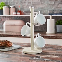 Accueil Essential Basic Kitchen Porte-6 tasses à café en acier inoxydable Porte-tasse Arbre