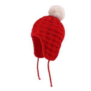 <span class=keywords><strong>Bonnet</strong></span> péruvien d'hiver à oreillettes doublé de polaire <span class=keywords><strong>Bonnet</strong></span> en tricot pompon avec longue tresse pour bébé filles de 1 à 4 ans - Product Image 3