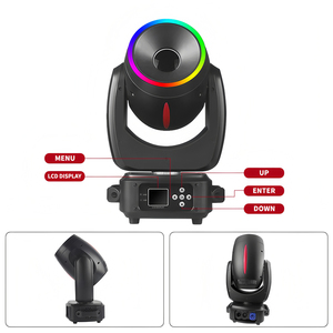 Lumière principale mobile d'étape de 200W LED avec <span class=keywords><strong>le</strong></span> faisceau de halo et <span class=keywords><strong>le</strong></span> cercle avant de LED pour des représentations et des événements - Product Image 3