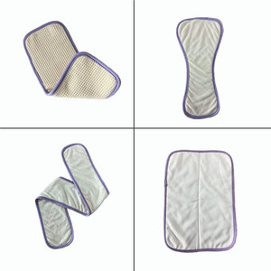 Popok Kain Bayi Lembut, Dapat Dicuci, Daya Serap Tinggi, 6 Lapis Serat Bambu, Kapas Rami, Tencel, Sisipan Popok Prefold - Product Image 2