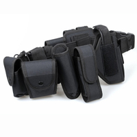 Lot de 10 pochettes tactiques, ceinture tactique réglable en nylon, ensemble de ceinture de service, ceinture de chasse, étui pour arme à feu, porte-bâton