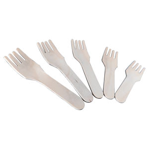 Mini Size Wegwerp Houten Vork Klein Formaat Berkenhouten Vorken 76Mm - Product Image 2