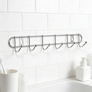 Creative <b>wall</b>-mounted clothes <b>rack</b> for bedroom, behind room door, <b>wall</b>-mounted <b>hooks</b> for coats and hats. - Product Image 4