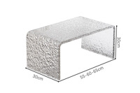 Table basse en acrylique transparente à structure en U intégrée pour la maison, le bureau et les bâtiments