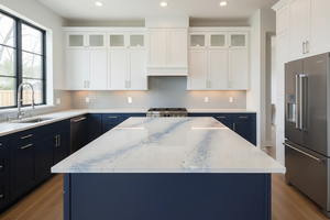 VIETNAM HIGH-END ARTIFICIAL QUARTZ CALACATTA SKY <b>MIRROR</b> BIG SLAB MODERN HOTEL BATH ROOM KITCHEN HEAT RESISTANT HOSPITAL - Product Image 3