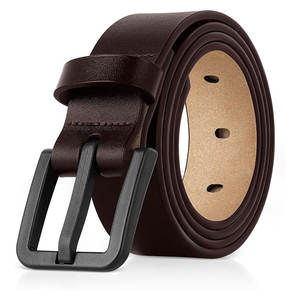 Ceintures en cuir 2026, ceintures en cuir véritable de haute qualité avec boucle en acier respirante, fabrication sur mesure au Pakistan - Product Image 1
