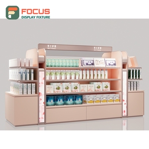 Modern Human Hair Display Counter Glass Top Drawer Shelf Shop Display Counter Cabinet Unit - Product Image 3
