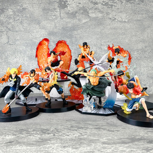 Modèle de collection tendance semi-fini en PVC à assembler, version bataille, style poing de feu, de l'Impérial Pirate Luffy, Ace, <span class=keywords><strong>Zoro</strong></span>, Sanji et style des neuf épées - Product Image 3