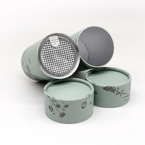 Contenitori Rotondi Personalizzati con Coperchio a Strappo Ermetico per Cioccolato in Polvere, Integratori, Tè, Spezie - Contenitore in Cartone Ecologico - Product Image 1