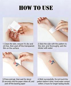 <span class=keywords><strong>Tatouage</strong></span> temporaire pour femmes <span class=keywords><strong>de</strong></span> qualité supérieure, 14,8*20,8 cm, <span class=keywords><strong>tatouage</strong></span> temporaire drapeau du Qatar, autocollant pour les vacances à la plage - Product Image 5