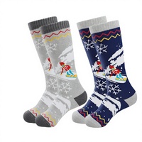 Chaussettes de ski pour enfants, en coton, thermiques, respirantes, pour la neige, pour garçons, colorées, douces