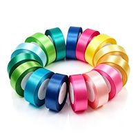 Ruban en satin recyclé 100% polyester de haute qualité, 20 mm, couleur unie, simple face, personnalisé, pour boîtes cadeaux de fleurs fraîches