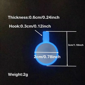 OKSILICONE – Étiquette d'identification double face en silicone phosphorescente pour animaux de compagnie (chiens et chats), échantillon gratuit, prix usine, pour colliers, laisses et harnais - Product Image 2
