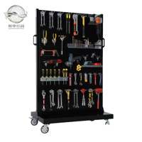 Panneau perforé roulant, Étagère de rangement à panneaux perforés, Panneau perforé autoportant, Panneau perforé sur roulettes