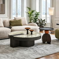 Designer Kreatives Marmor-Couchtisch-Set Moderner Luxuriöser Runder Hochwertiger Wohnzimmer-Couchtisch für Zuhause, Villa und Hotel