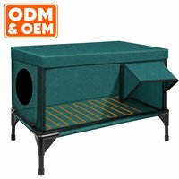Meilleure vente : Maison pour chat d'extérieur chauffée, isolée, respirante, imperméable et pliable, cage, boîte de mise bas pour chatons, clôture pour animaux, tente, tout-en-un