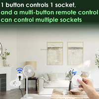 Prise intelligente sans fil RF 433 MHz avec télécommande, prise standard EU/FR 16A AC 110V/120V/220V/240V avec kit émetteur