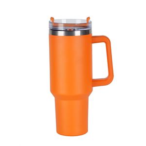 Car H1.0 <b>Handle</b> <b>Travel</b> Tumbler 40oz Double Wall Vacuum <b>Mug</b> Lid Straw Anti-Slip OEM Custom Logo - Product Image 4