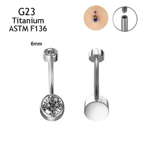 Lot de Piercings de <span class=keywords><strong>Nombril</strong></span> Mignons pour Enfants en Titane, Bijoux de Corps Opale, Longueur 6mm, Cadeau de Fête, Mariage, Fiançailles, Navel ASTM F136 - Product Image 6