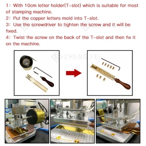 Machine à embosser personnalisée pour lettres de 6 mm, 8 mm et 10 mm sur cuir, avec chiffres et tampons en laiton métallique - Product Image 3