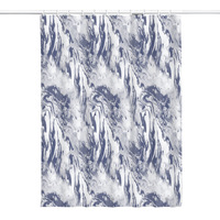Tapis de salle de bain et ensemble de contour en mousse à mémoire de forme imprimée, motif marbre, décoration, fourniture de marque privée, rideau de douche OEM