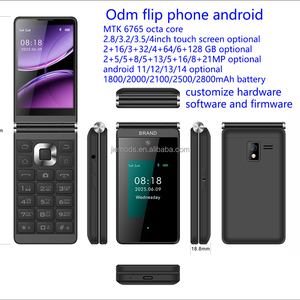 Odm Custom 4g voltè Smart Button telefoni pieghevoli Touch Screen Dual Sim versione globale sbloccato tastiera Android Flip Mobile - Product Image 2
