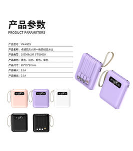 Mini banco <span class=keywords><strong>de</strong></span> energía <span class=keywords><strong>de</strong></span> 20000mAh con Cable Micro USB tipo C para <span class=keywords><strong>iPhone</strong></span>, cargador portátil, espejo LED, batería externa, Powerbank - Product Image 6